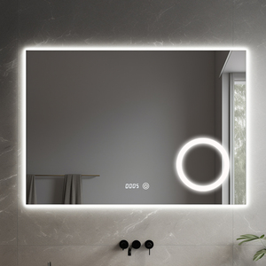 Fullkenlight放大镜浴室触摸屏时间显示除雾器浴室智能发光二极管镜 - Product Image 3