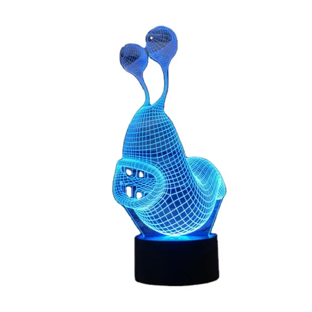 Slug 3D Night Light LED Touch lampada da tavolo atmosfera natalizia Lampara Snail lampada 3D 7 lampada da interno USB che cambia colore