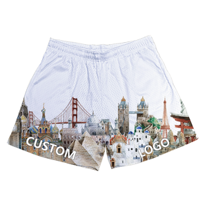 Quick Dry Estilo Urbano Moda Masculina de Alta Qualidade Personalizado Impresso Pull <span class=keywords><strong>String</strong></span> Basketball Casual <span class=keywords><strong>Stretch</strong></span> Adesivo dos homens Malha Shorts