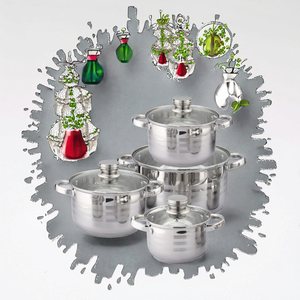 Yolecen Lfgb Thực Phẩm Cấp 5Pcs Thép Không Gỉ Đồ Nấu Nướng Thiết Lập Thân Thiện Với Môi Đồ Ăn Nhà Bếp Nồi Nồi Màu Bạc Nấu Ăn Chậu - Product Image 2
