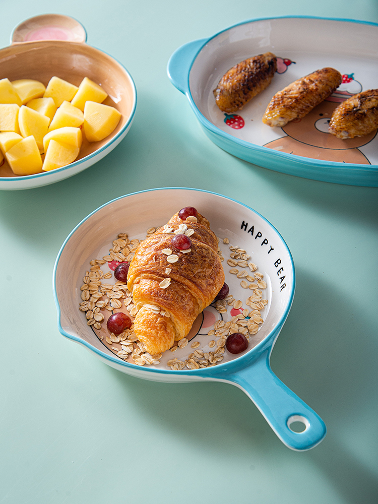Hot sale little bear decal promotion ceramic porcelain China gift bake dish bakeware bowl plate soup bowl set dinnerware sets