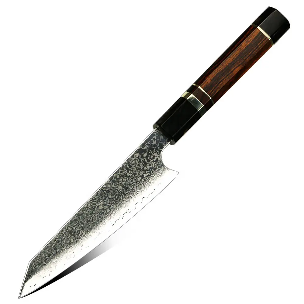 Xyj couteau utilitaire en acier damas, couteau utilitaire fait à la main avec Logo personnalisé