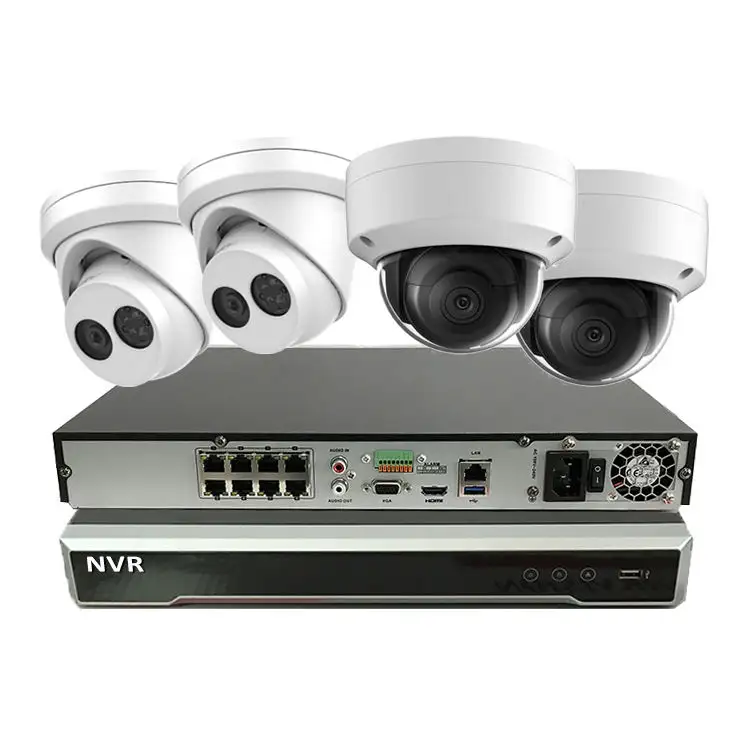 Hik kamera keamanan pandangan rumah OEM sistem NVR 8-ch hikvision sistem kamera cctv