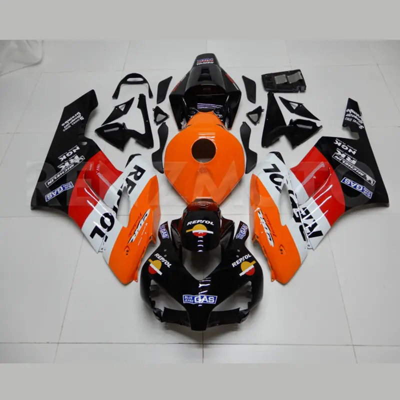 Painéis de injeção cbr 1000 rr, laranja, preto e vermelho, corpo de plástico abs, kits de honda cbr 1000 rr 2004 2005