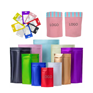100 paket koku geçirmez 5X8 özel küçük çocukların açamayacağı siyah 3X4 tüm Stand Up paket ambalaj çok renkli 16 Oz Mylar çantalar - Product Image 1