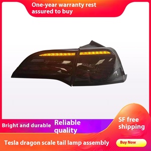 เหมาะสำหรับไฟท้ายรถดัดแปลงรุ่น Tesla 3รุ่น Y พร้อมไฟ LED รูปมังกรไหลผ่านด้านหลัง - Product Image 2