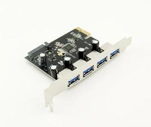Express USB3.0 PCI-e 1x 4 3.0至PCI端口卡转换器USB控制器适配器 - Product Image 6