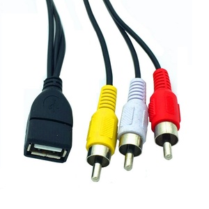 Convertidor de adaptador compuesto USB a 3 RCA macho AV, 1,5 m, hembra a 3 RCA - Product Image 2