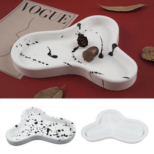 แม่พิมพ์แผ่นรองถ้วยแบบไม่สม่ำเสมอแม่พิมพ์ซิลิโคนยิปซั่มกาวหยดคริสตัลแบบติดในช่วงต้นของ Riser - Product Image 3