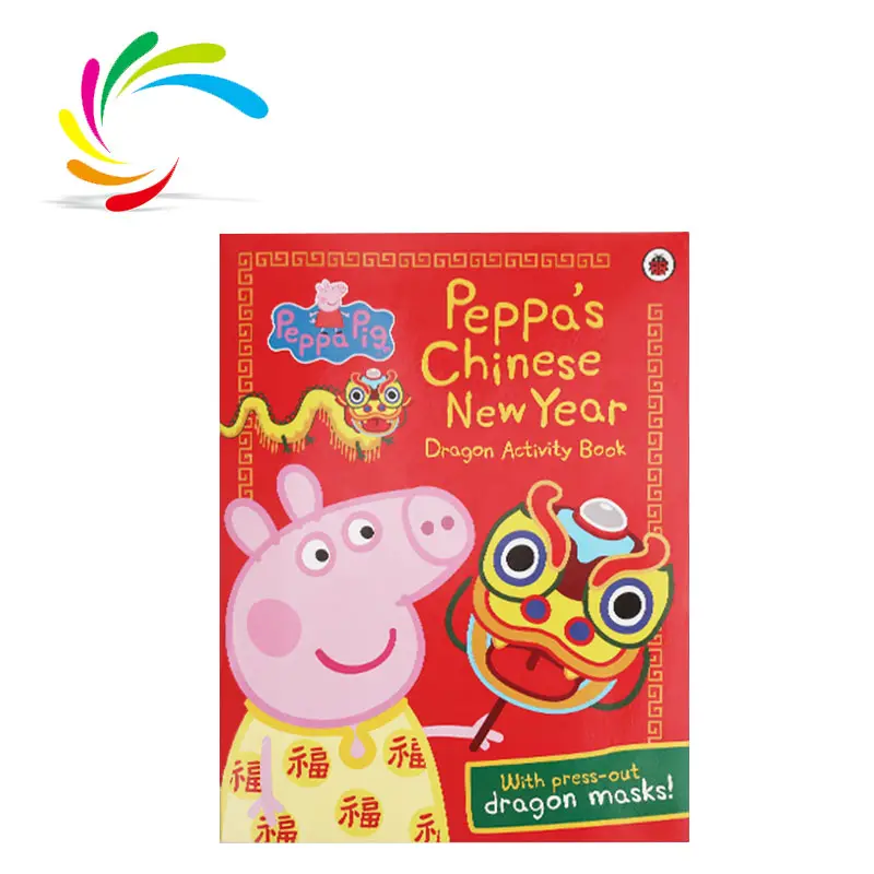 Impresión personalizada de libros de cubierta blanda para niños, venta al por mayor, el mejor vendedor, Año Nuevo Chino de Peppa
