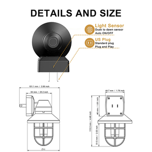 ไฟ <span class=keywords><strong>LED</strong></span> สำหรับยามค่ำคืนแบบเรโทร2700K 0.8W ปลั๊กเสียบอัตโนมัติเข้ากับผนังพลบค่ำเพื่อสร้างบรรยากาศภายในอาคาร120เราปลั๊ก etl/<span class=keywords><strong>cetl</strong></span>