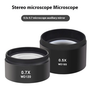 显微镜辅助工业相机，带0.7X 0.5X 2X物镜和1X防油倍增镜发光二极管光源 - Product Image 2