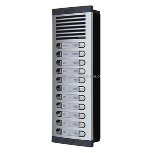 Audio <strong>Intercom</strong> <strong>System</strong> 22 Push Buttons Aluminum Door Panel Doorbell Embedded/Surface <strong>Installation</strong> with 3+N Wiring for 22 Families - Product Image 1