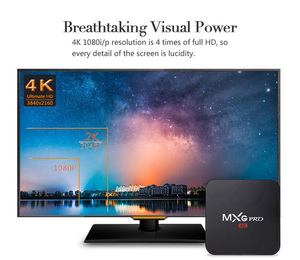 批发Amlogic S905X S905W MXG PRO 4K Ott智能安卓7.1 Rk3229最便宜的安卓电视盒 - Product Image 4
