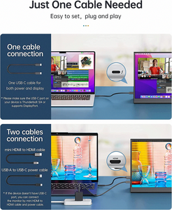 13 inch PC Dual Screen LCD <strong>Computer</strong> 2 3 4 Display Portable Foldable Laptop <strong>Monitor</strong> Extender Triple Screen Office Gaming <strong>Monitor</strong> - Product Image 2