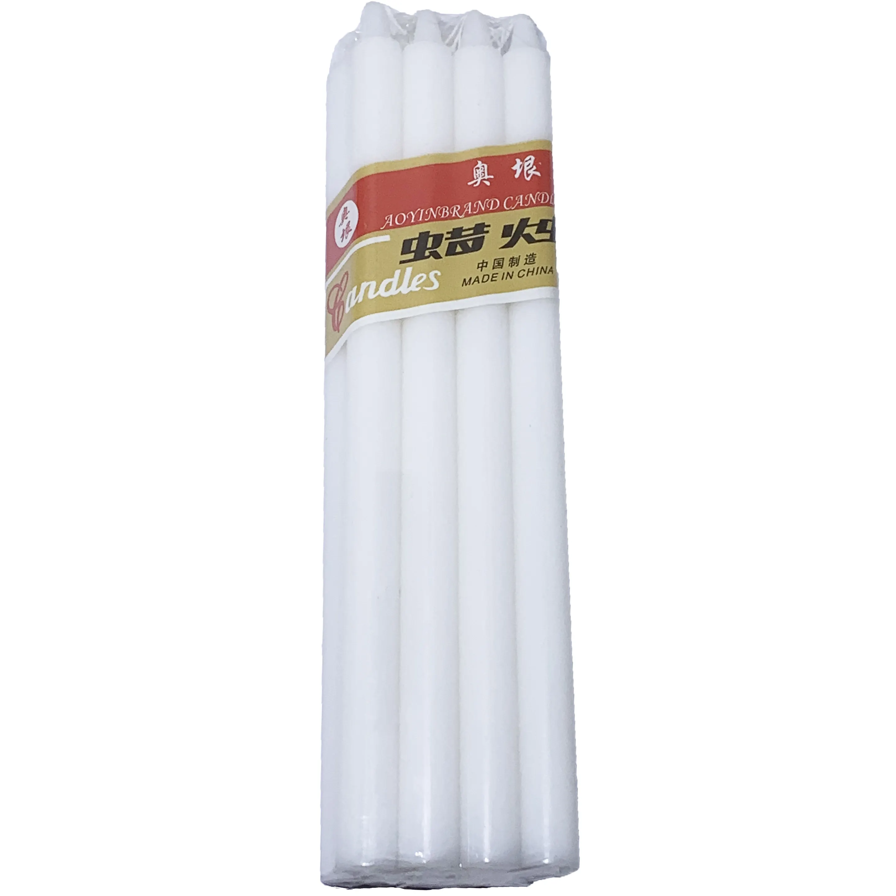 Wholesale candle factory paraffin wax stick white candle for household church religious