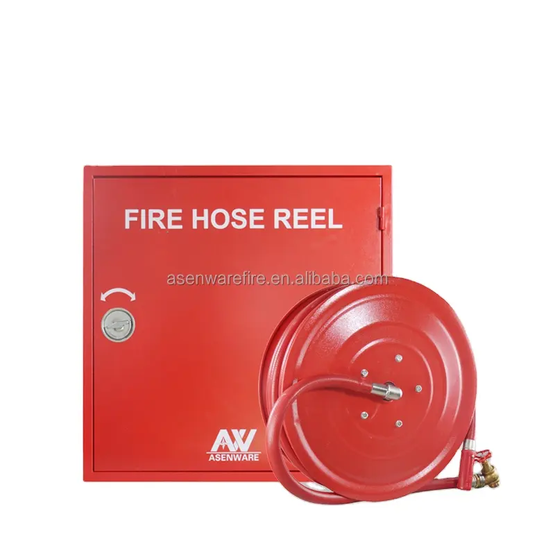 Caja de carrete de manguera de incendios Asenware, gabinete de carrete de manguera de incendios, acero rojo o personalizado, 750*750*260mm CN;GUA