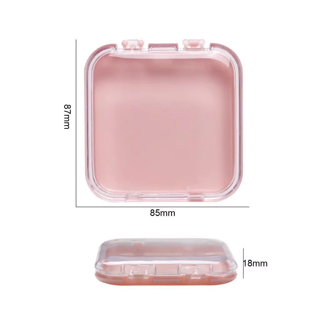 boîte rose taille L 85*85*18mm