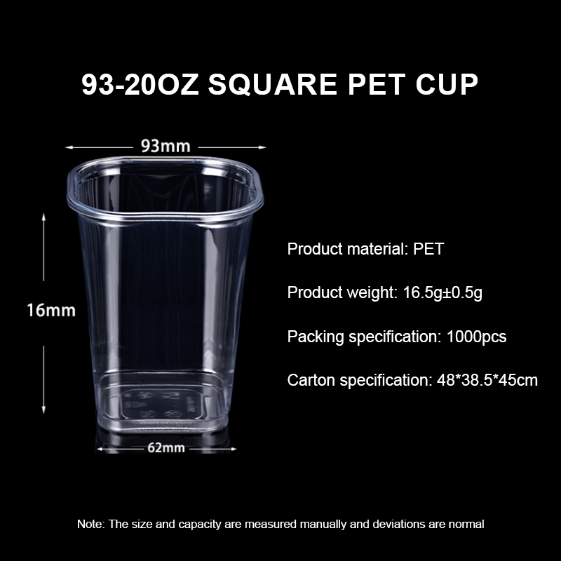 Taza cuadrada de 93-20 oz