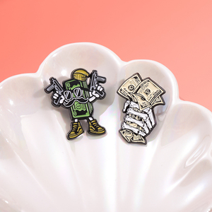 Sming Pins Sáng Tạo Mỹ Đô La Tiền Bộ Sưu Tập Men Pins Phim Hoạt Hình Tiền Giấy Nhận Giàu Trâm Cài Ba Lô Ve Áo Huy Hiệu - Product Image 4