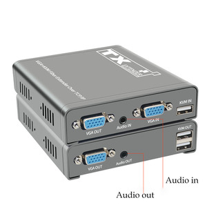 VGA KVM光纤交换机扩展器20公里，超过TCP IP LC SC光纤USB 2.0 KVM共享键盘鼠标交换机，用于PS4 DVD监视器 - Product Image 4