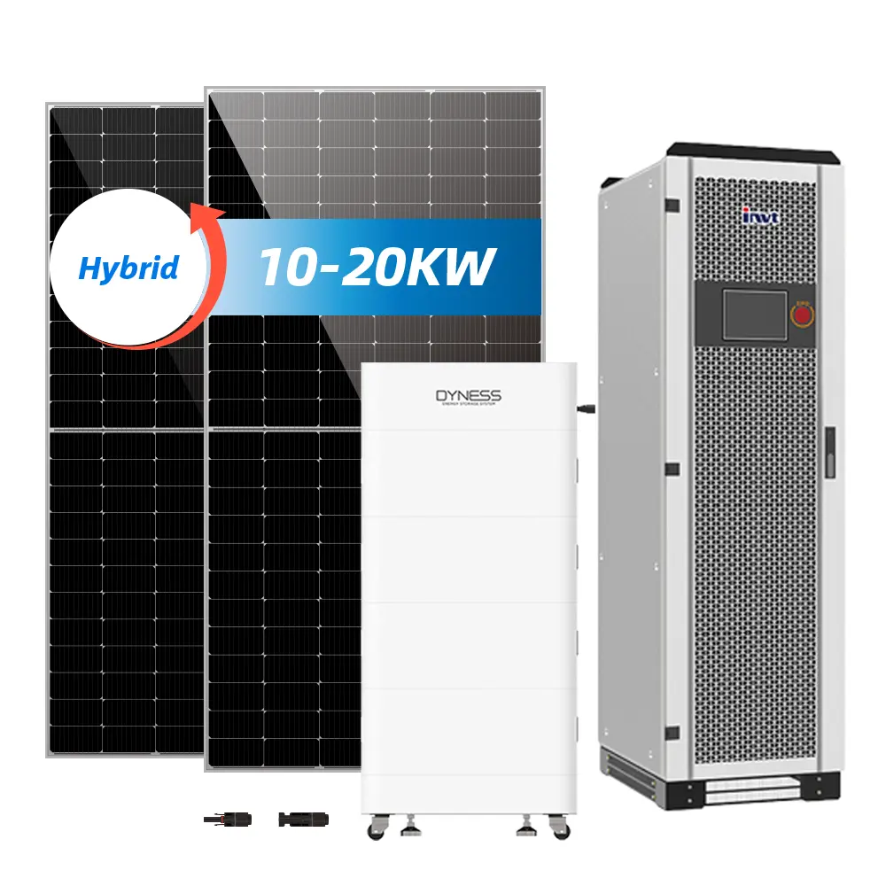 Полная гибридная система хранения солнечной энергии 20 кВт 30 кВт 50 кВт 100 кВт 150 кВт 200 кВт 1 МВт выключен на сетке Солнечная система с литиевой батареей
