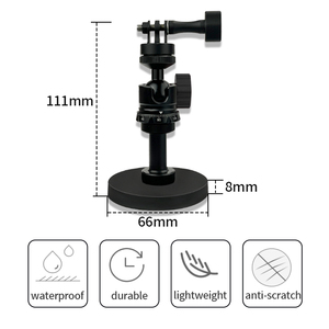 Magnetic Camera <strong>Mount</strong> with Mini Universal Head, Magnetic <strong>Mount</strong> Base Stand with <strong>1</strong>/<strong>4</strong>&quot; Thread Compatible with GoPro Hero Cameras - Product Image 4