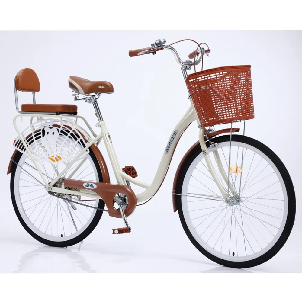 Старый стиль винтаж 26 дюймов 7 скоростей с высоким содержанием углерода стальная рама велосипеда Дамы Женская велосипеды для взрослых Bicicleta городской велосипед