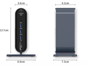 Veri aktarımı ve şarj etmek için 12 in 1 masaüstü tip c Usbc Usb C/usb 3.0 Hub - Product Image 3