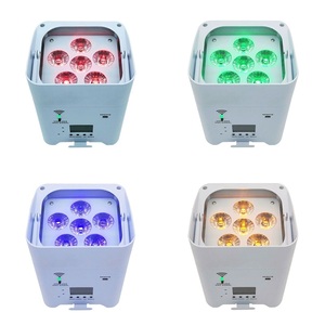 6x18W kablosuz pil Par ışık APP/IR/WIFI/DMX kontrol RGBWA + UV sahne Led Dj Par ışık - Product Image 4