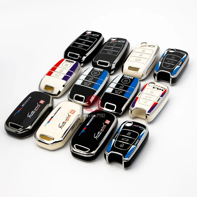 2024 dernière conception style unique pour kia soft tpu porte-clés housse avec porte-clés voiture télécommande clé protecteur porte-clés