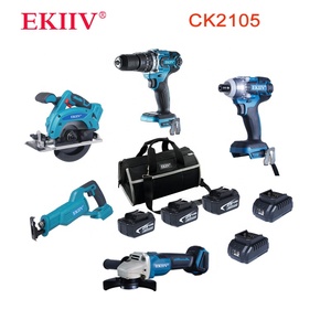 EKIIV Power <strong>Tools</strong> <strong>Kits</strong> Rechargeable Lithium Brushless Electric Angle Grinder Cordless Wrench Toolbox Combination <strong>Tool</strong> Set - Product Image 3