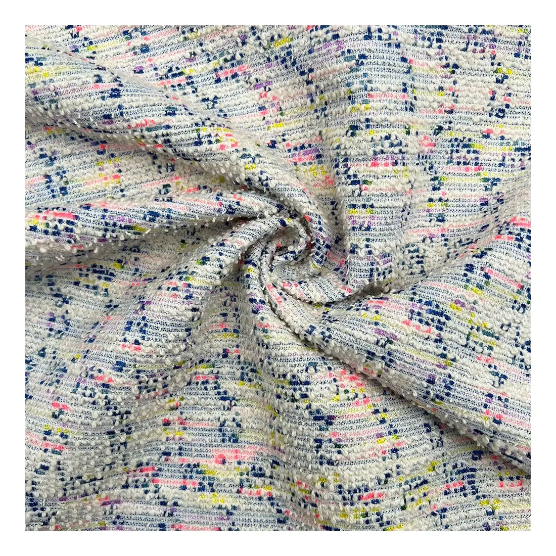 Fabrika özelleştirilmiş doğrudan satış Polyester jakar Spandex cilt dostu örme fantezi iplik ceket elbise için tüvit kumaş