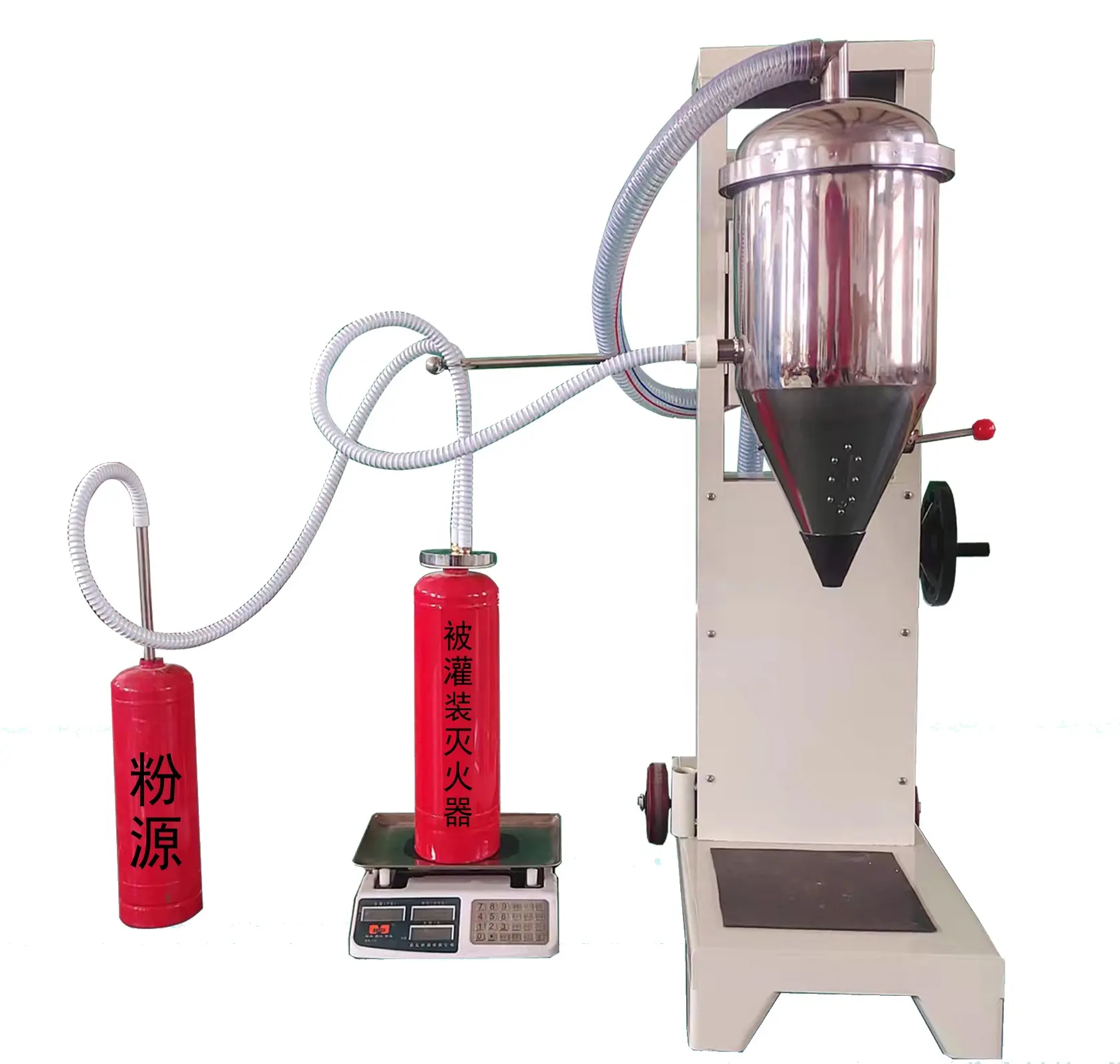 N2 azot kuru toz CO2 yangın söndürücü dolum makinesi, yangın söndürücü dolum ekipmanı