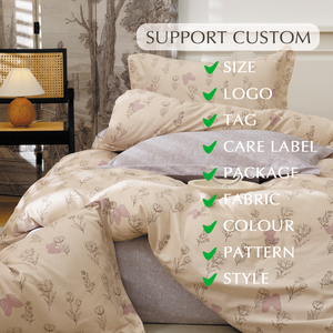 100% vải polyester siêu mịn 6 mảnh thiết lập phong cách hiện đại in nhà khách sạn bedding Set thiết kế dễ thương - Product Image 3