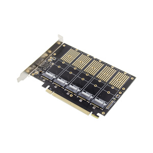 Sunweit การ์ดขยายสัญญาณ PCIe 5-Port M2,การ์ด PCIe SATA3.0แบบ SSD JMB585 PCIe SATA M.2 NVME PCIe - Product Image 3