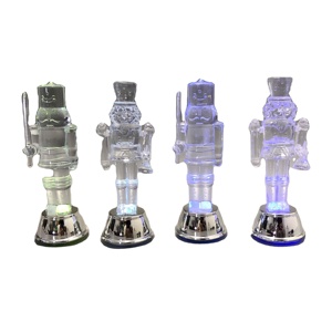 LED新しいリトルクリスマステーブルライト透明くるみ割り人形兵士RGBLED - Product Image 1