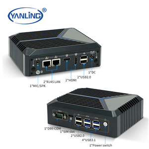 ミニクアッドコアJ6412組み込みプロセッサコンピュータ新しいDDR4 RAM薄型クライアント2 RJ45 LANポート米国/EUプラグ用 - Product Image 4