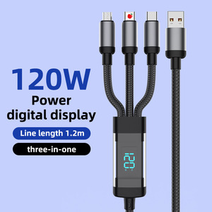 Fábrica China 3 en 1 Tipo C 8 pines Micro USB 3 en 1 Cable Usb Cable de carga rápida Cables de datos para teléfono - Product Image 6