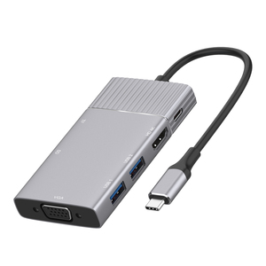 Onten kalite 8 in 1 tip-c çift ekran HDTV ve VGA Dock HD 4K DP PD100W OTN-95113 - Product Image 1