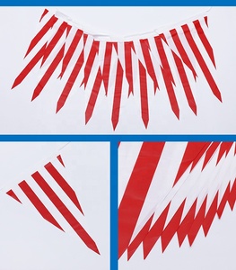 Bandera triangular, venta al por mayor, cadena Triangular a rayas rojas y blancas, Bandera de Camping, banderines colgantes de alta calidad, banderines, banderas personalizadas - Product Image 6