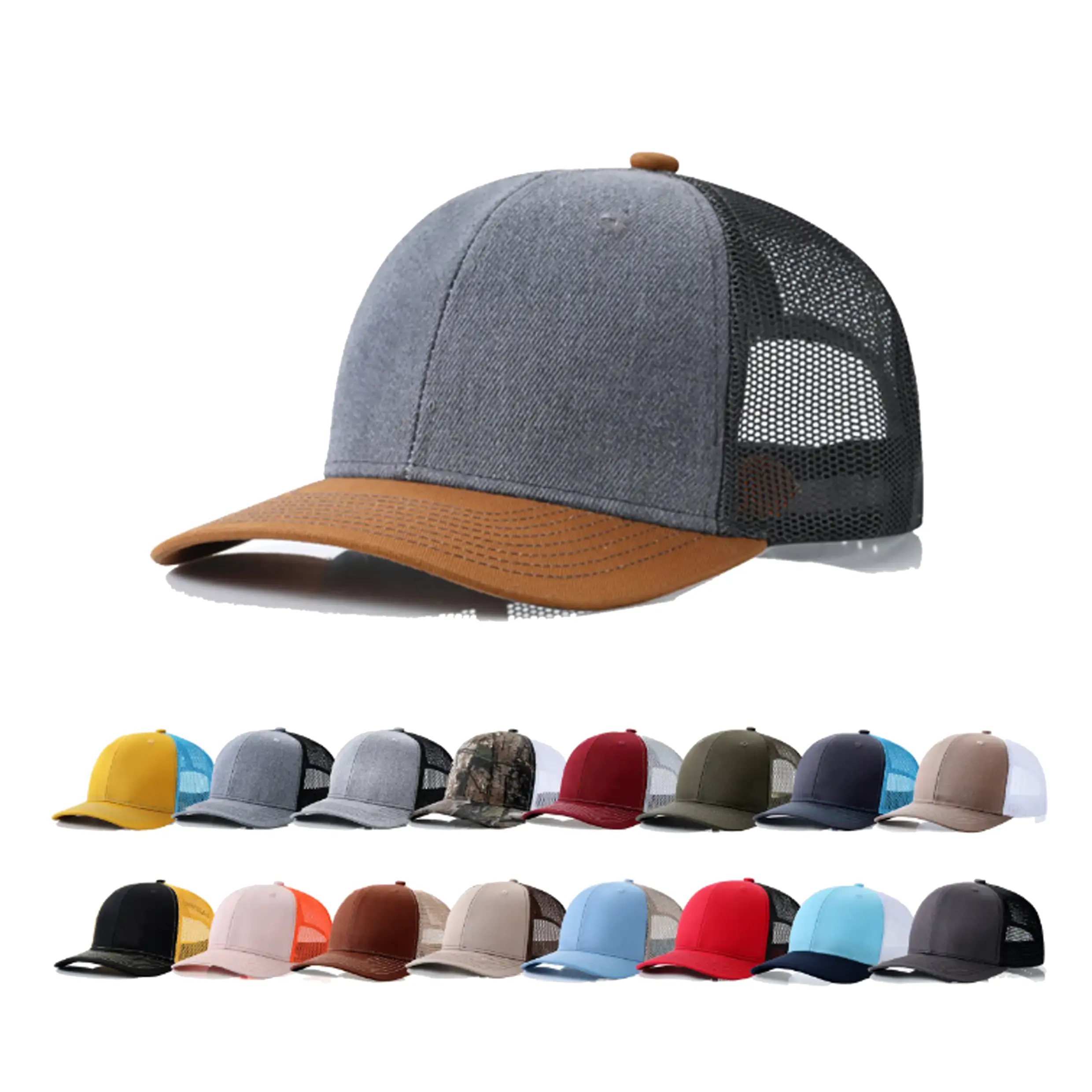 Yuexing Hot Thương Hiệu Tùy Chỉnh Thêu Da Vá Logo Richardson 112 Gorras Lưới Thể Thao Hat Trucker Hat Mũ