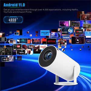 Lcd Proyector Portatil Android 11 BT5.0 <strong>Input</strong> <strong>Source</strong> 4K HY300 Projector with Remote Control - Product Image 1