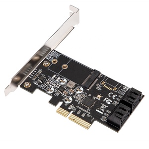 4 Port Non-RAID SATA III 6G SSD HDD <strong>Controller</strong> and M.2 B Key 2242 <strong>PCI</strong>-e X4 Expansion Adapter JMB 585 Chip for Storage Solution - Product Image 5