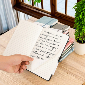 Venta al por mayor personalizado A5 con correa elástica PU diario cuaderno impreso marca Logo diario Bloc cuaderno de notas de cuero PU - Product Image 4
