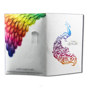 畅销新设计孔雀礼品卡定制液晶屏数字卡明信片营销商务视频手册