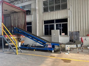 Camión contenedor móvil portátil de 20/40Ft, Correa telescópica de descarga de carga, transportador de rodillos Flexible para transporte de bolsas de cartón - Product Image 4