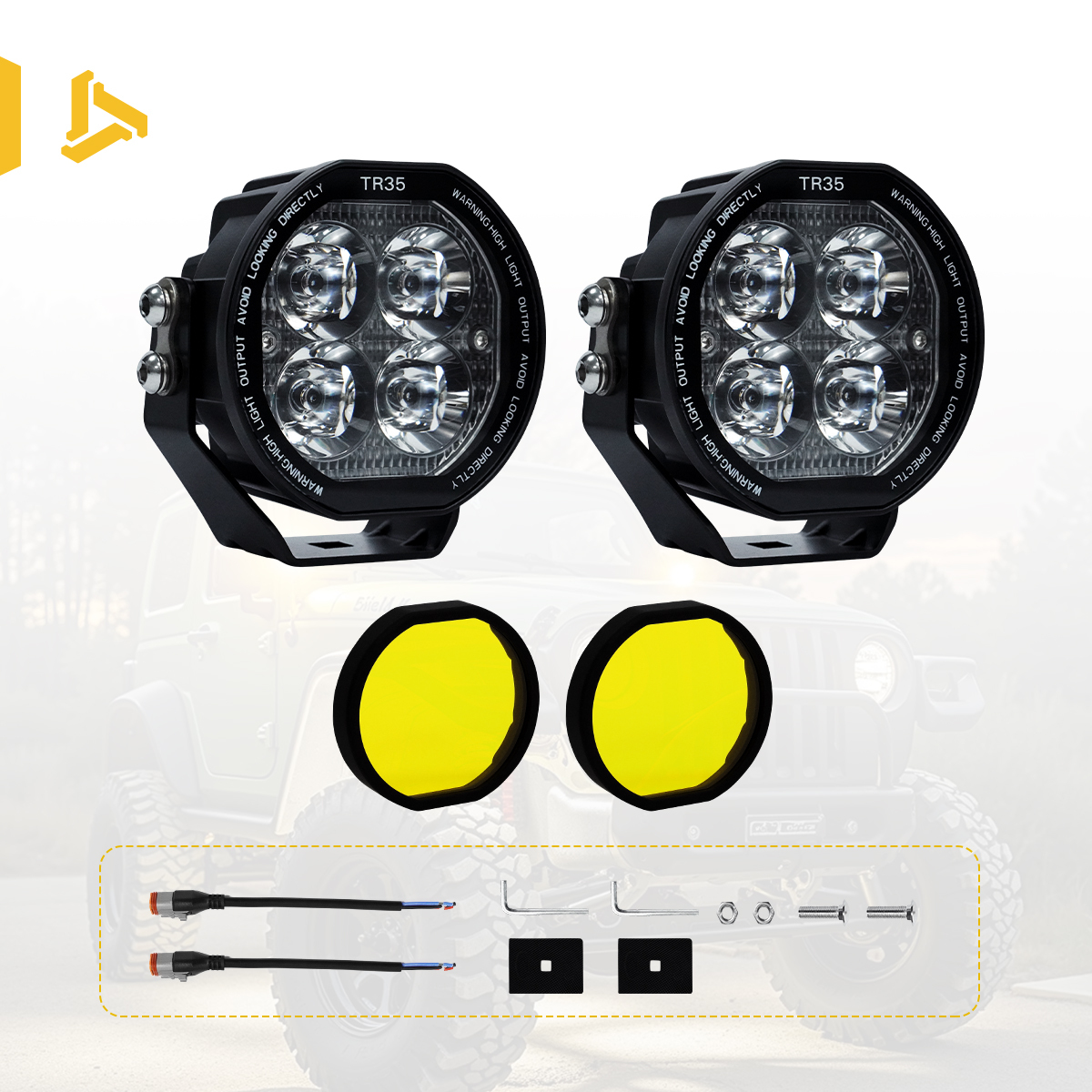 Kit de luces (par + cubierta amarilla)
