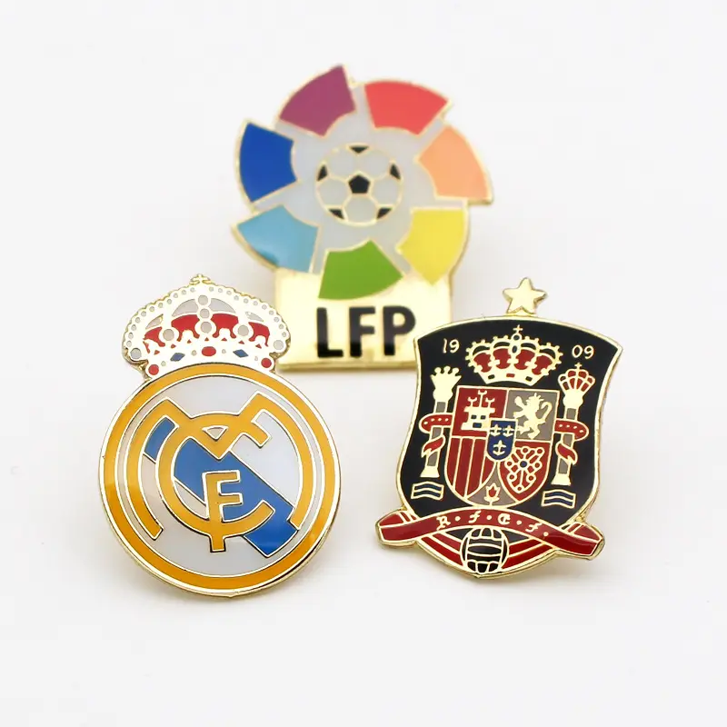 Id World Soccer Football Cup Club Metal Lapel Badge Pin Enamel Badge Custom Enamel Pin Badges Pines Metalicos Al Por Mayor