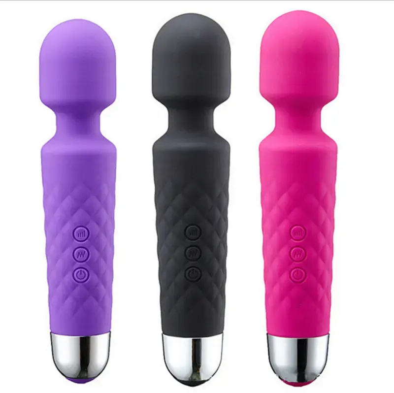 Vente en gros de vibrateurs puissants 20 modes masseur rechargeable jouets sexuels point G vibrateur baguette AV